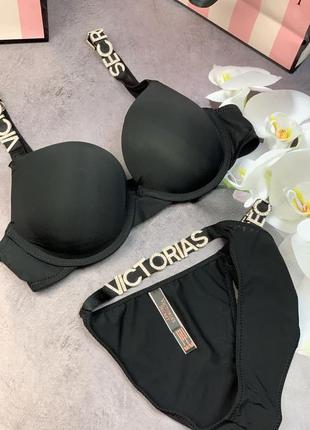 Жіночий комплект білизни victoria's secret зі стразами2 фото