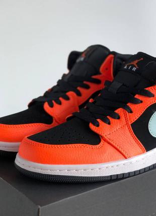 Nike air jordan 1 retro orange кросівки чоловічі5 фото
