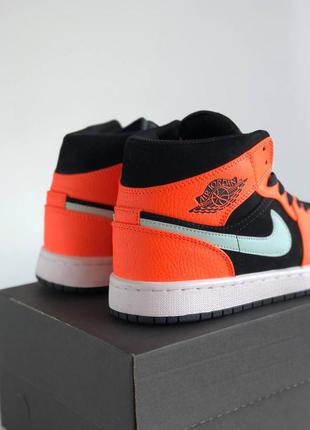 Nike air jordan 1 retro orange кросівки чоловічі4 фото