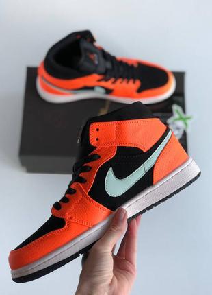 Nike air jordan 1 retro orange кросівки чоловічі6 фото