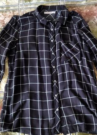 Блузка, рубашка в клетку.