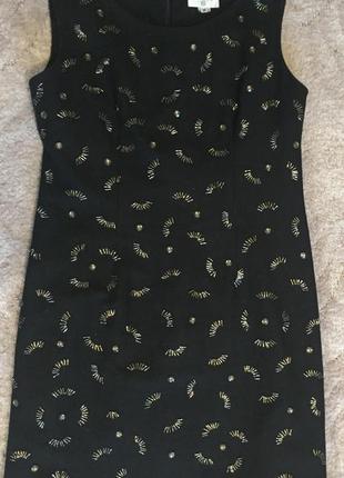 Сукня сарафан спереду розшитий золотим бісером тканина щільна тепла