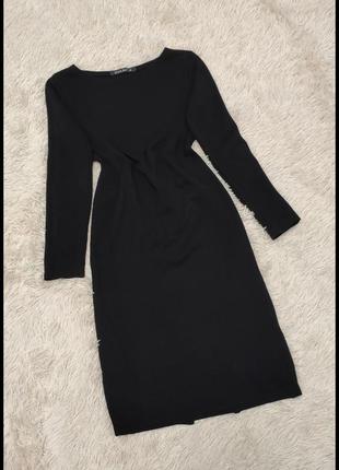 Чорна утеплена сукня, плаття1 фото