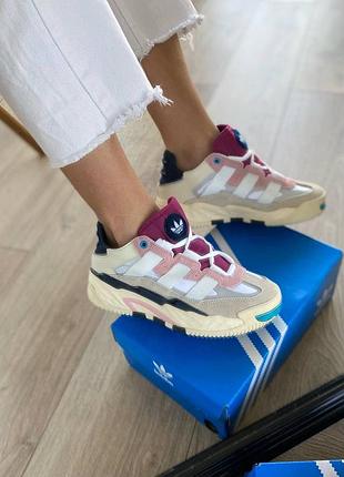 Кроссовки женские  niteball cream white pink tint