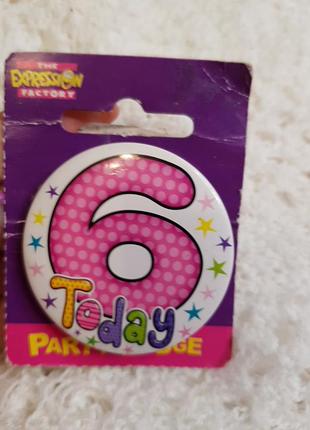 Брошка  цыфра 6