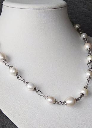 Цепочка из натурального пресноводного жемчуга