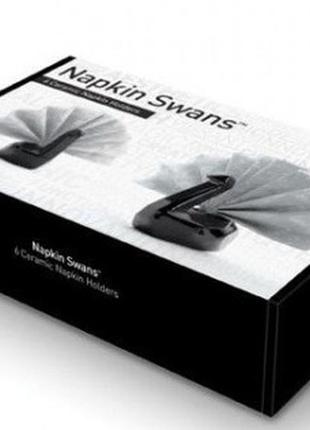 Підставки для серветок swans peleg design чорні5 фото