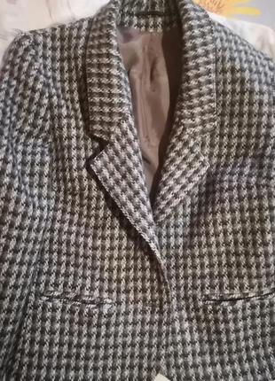 Пиджак утиные лапки, тёплый пиджак, жакет