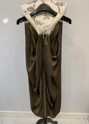 Шикарное шелковое платье с кожаными деталями irfe