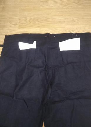 Летние льняные широкие брюки- капри  большого размера 16 (xxl)6 фото