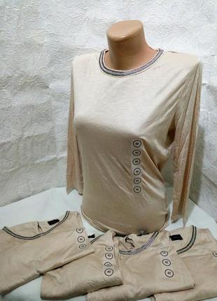 Розпродаж 40 42 46 євро кремова ніжна футболка блуза c&a німеччина1 фото
