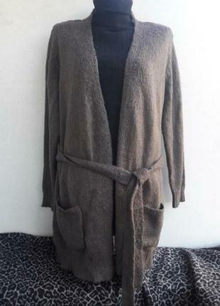 Распродажа тёплый уютный кардиган с поясом