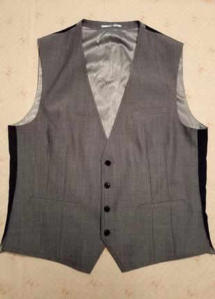 Пиджак и жилет мужские фирмы "next" р.44r slim fit (наш 48)