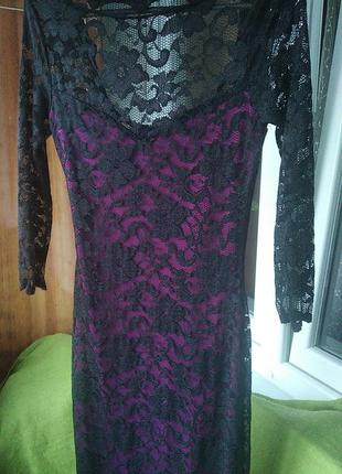 Ажурне плаття вечірнє міді