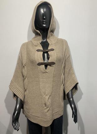 Шерстяной свитер кейп massimo dutty размер s