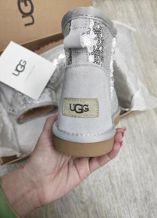 Женские угги паетки серебро ugg australia9 фото