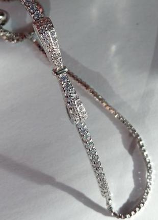 Браслет серебро посріблення браслет бант2 фото