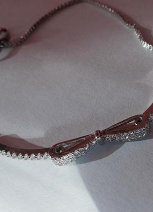 Браслет серебро посріблення браслет бант3 фото