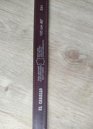 Мужской кожаный ремень el caballo, испания, р.105