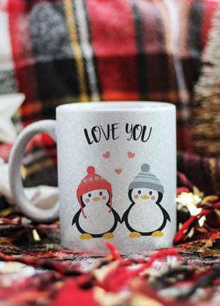 Чашка пингвины