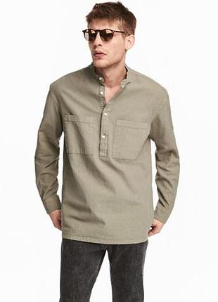 Оригінальна сорочка relaxed fit від бренду h&m 0495613001 розм. м