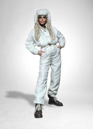 Комбинезон винтажный зимний брючный спортивный  на синтепоне тёплый женский лыжный cis2 фото