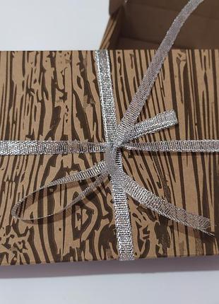 15*10*3.самозбираюча коробка крафт/ гофрокартон, текстура під дерево