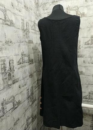 Черное платье сарафан  внизу платья  пуговицы3 фото