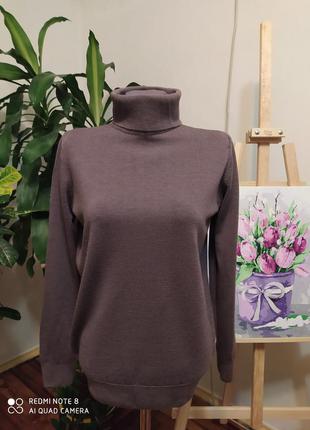 Светр з високим коміром mark's spencer. вовна