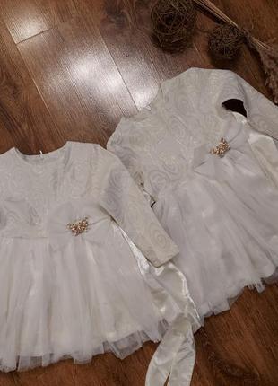 Святкові сукні плаття для близнюків2 фото