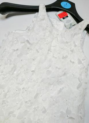 Платье белое нарядное гипюровое праздничное для девочки рост 982 фото