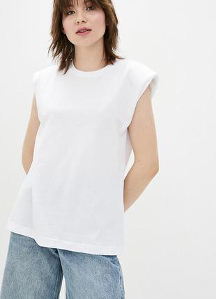 Drykorn брендовая белая футболка с плечиками