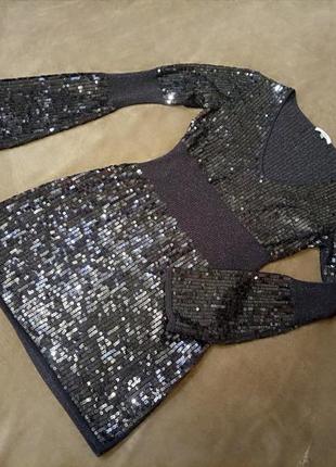 Платье туника в паетках