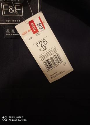 Т24. нова бавовняна куртка темно синя довга натуральна сорочкового типу6 фото