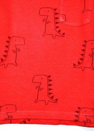 George красная футболка в принт динозавров. 2-3 года5 фото