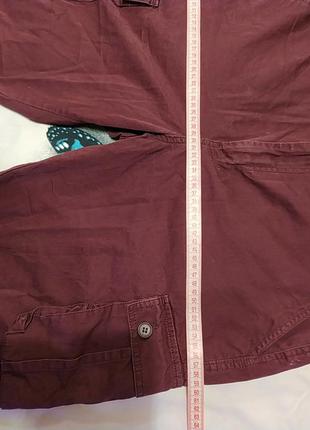 Бордовые шорты мужские с карманами по бокам5 фото