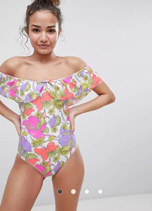 Floozie frost french красивий купальник у стилі ретро квітковий принт