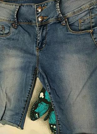 Сині шорти жіночі з кишенями з боків