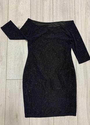 Плаття темно-синє з блискітками new look5 фото