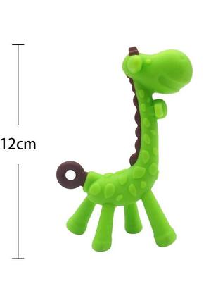 Детский прорезыватель грызунок жирафа зеленый2 фото