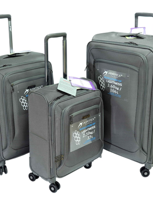Дорожный чемодан airtex 838 nereide серый
