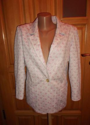 Пиджак оверсайз блейзер арнамент с люрексом р. m - l