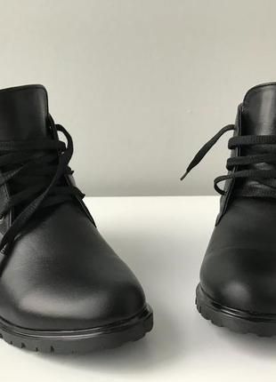 Женские кожаные ботинки 122012 черные р.36,37,38,39,40,41 осенние демисезонные