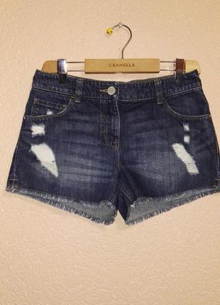 Шорты джинсовые с "рванками" 100% хлопок для девочки 12лет,рост 152см от next