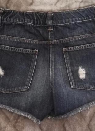Шорти джинсові з "рванками" 100% бавовна для дівчинки 12 років,ріст 152см від next6 фото