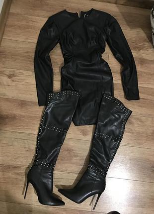 Сукня шкіра bershka