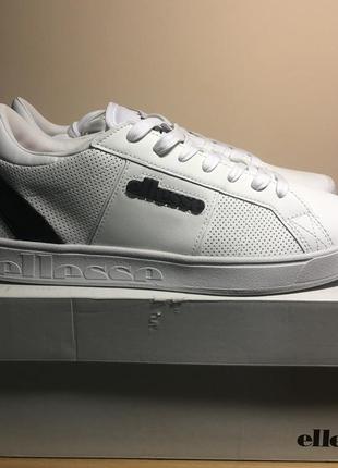 Белые кожаные кеды ellesse ls80 leather trainer (us9)