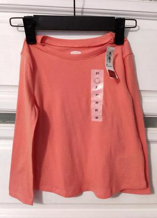 Персиковый гольф без горла (лонгслив) на девочку 3 лет