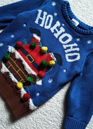 Новогодний музыкальный свитер малышу. идеал!2 фото