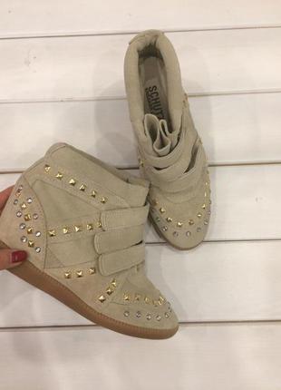 Замшевые сникерсы schutz wedge fashion sneaker оригинал сша2 фото